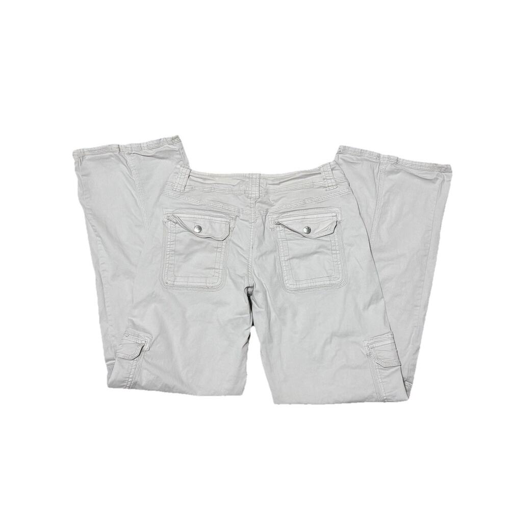 Garage Khaki Cargo Pants Sz 5 Juniors Y2K 2000s Utility Boot Cut Pockets Beige - Picture 4 of 11